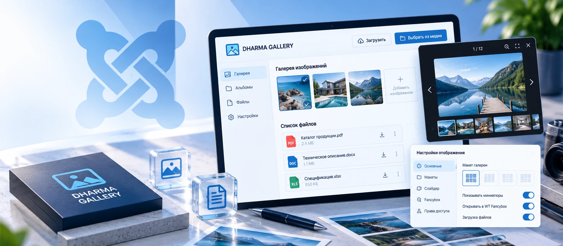 Dharma Gallery: альбомы фотографий и документов для Joomla 6